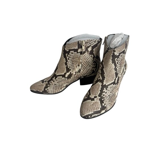 INC IDRA Snake Print Ankle Boots Womens 7.5 New Other - Picture 2 of 11
